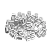 60Pcs Crimping Loop Sleeves for 1/4" Wire Rope, Round Wire Rope Sleeve