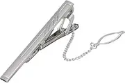 [OATIPHO] Men Tie Clip Elegant Necktie Bar Clasp for Business Attire Simple Design Suitable for Weddings and Formal Events Secure Pinch Clip for Neckties for Him