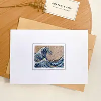 在飛比找蝦皮商城優惠-【Poetry ＆ Iris】名畫刺繡萬用卡 葛飾北齋 － 