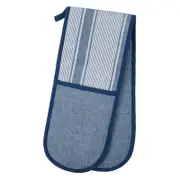 Davis & Waddell Ellis Cotton Double Oven Glove Blue & White Stripe 18x90cm