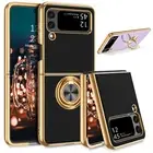 For Samsung Galaxy Z Flip3 Flip4 5G Case Shockproof Ring Stand Holder Cover