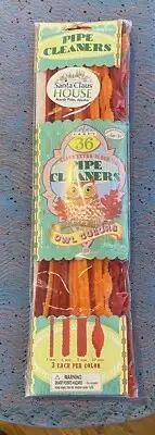 eeBoo Craft Pack of 36 PLUSH Pipe Cleaners OWL COLORS 4-Sizes 2012 MAKE AN OWL