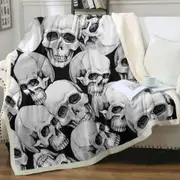 Scary Human Skulls Throw Blanket
