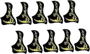 JOINPAYA 10pcs Guitar Pickguards Folk Guitar Scratch Plates Lightweight Plastic for Acoustic Electric Instruments Stylish Design