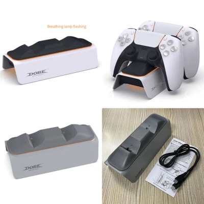 Gamepad Grip Dual Dock Charger Fast Charging Dock for PS5 Wireless Controller
