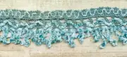 Soft Furnishings Craft Vintage French Trimmings Fringing Duck Egg Green