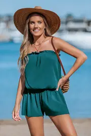 Cupshe Lush Lane Green Cover-Up Romper - Green,S