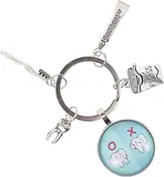 [Ipetboom] Charm Keychain Sturdy Tooth Pendant for Decoration Purse Hanging Ornament Unique Present Idea for Friends Lightweight and Durable Keychain Accessory