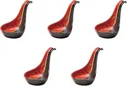 Setomonohonpo, Set of 5, Painted Matsuba Astragalus Delicacy, 2.4 x 3.9 x 2.8 inches (6 x 10 x 7 cm)
