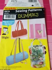 Simplicity Pattern 4979 Totes Duffle Bucket Bolster Bags UNCUT