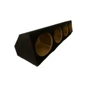 Quad 6x8 Angle Wedge Sealed Speaker Box Enclosure 3/4 MDF - Black 6.8”