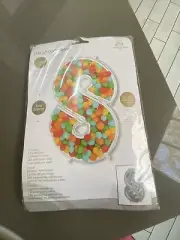 BallonFormz Anagram 51" HUGE Numbers Foil Ballon Kit for Birthday Age 8 NEW