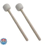 CashBeat 2Pcs 13" Wool Felt Drum Mallets, Anti-Slip Bass Percussion Sticks, S