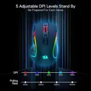 Wireless Gaming Mouse 8000 DPI, 11 Programmable Buttons 6 Backlit Modes