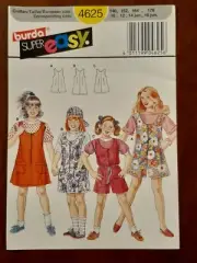 BURDA PATTERN - 4625 GIRL TEEN JUMPSUIT JUMPER PINAFORE OVERALLS 10-16jun UNCUT