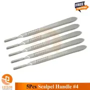 5Pcs Surgical Scalpel Handle #4 Dental Verterinary Instruments