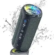 Ortizan X8P Portable Bluetooth Speaker, Wireless, IPX7 Waterproof & Dustproof, 12H Playtime, Loud, Deep Bass, Quick Charge, LED Lights & Stereo Pairing for Shower, Outdoor, Sport, Party, Home