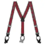 SuspenderStore Jacquard Petite Diamonds Suspenders - 1.5" Wide Elastic - BUTTON