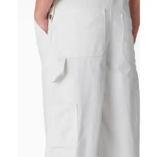 Dickies 女生吊帶褲 寬鬆版型背帶褲 美國原裝進口 XS / M 白色 FB206WH