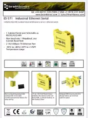 Brainboxes ES-571 1 NIB RS232 422/485 Ethernet to Serial Industrial DIN Rail