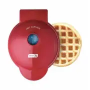 Dash Mini Light Weight Waffle Maker - Electric Portable in Leopard/Red/White