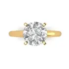 2.5CT Round Sapphire Wedding Bridal Promise Engagement Ring 14k Yellow Gold
