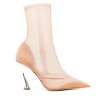 [Mugler] Mugler 100mm Semi-sheer Ankles Boots 39 IT NEUTRALS