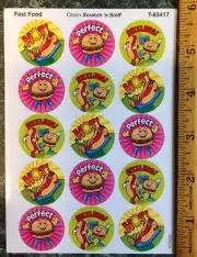 VTG TREND Scratch & Sniff Stinky Sticker Sheet ONION Scent FAST FOOD Rare Scent
