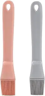2pcs Silicone Basting Brushes High Temperature Resistant Oil Brush for Cooking Baking Grilling Easy to Clean Non Stick Design Portable Compact
