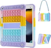 JSUSOU iPad 9th 8th 7th Generation Case Cover iPad 10.2 Case 2021/2019/2020 with Pencil Holder&Shoulder Strap, Heavy Duty Durable Shockproof Protective Case with Kickstand for Kids Girls Boys