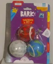 BARK TEACHER'S PET DOG TOYS FETCH SLOBBER SYSTEM LOT OF 2 - 3 PKS = 6 BALLS T-4