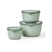 Mepal Cirqula 3 Piece Large Round Storage Container Set - Sage