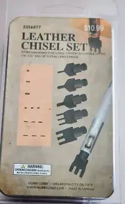 Hobby Lobby Leather Chisel Set 2056877 NEW 6 pc interchangeable