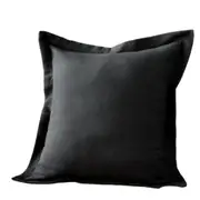 Black Luxury Cotton Waffle Pillowcase Cushion Cover