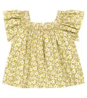 [Bonpoint] Bonpoint Carlie floral cotton blouse Y 12 yellow