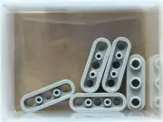 LEGO Parts - Light Bluish Gray Plate, Round 1 x 3 Open Studs - No 77850 - QTY 5