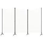 3 Panel White Room Divider Fabric 260x180 cm Folding Privacy Screen Partition