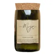 Mojo Candle Co. Reclaimed Wine Bottle Soy Wax Candle - Cedar & Saffron | Flora & Fauna AU