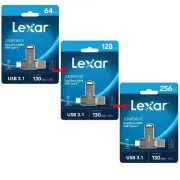 Lexar 64GB 128GB 256GB JumpDrive D400 USB3.1 Dual Type A & Type C USB Drive AU