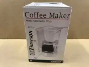 New In Box Emerson Coffee Maker W/ Automatic Drip, 4-Cup Capacity