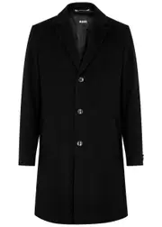Boss Single-breasted Wool-blend Coat - Black - 52 (IT52 / XL) 52 (IT52 / XL)