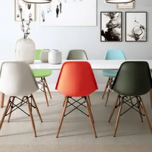 E-home EMS北歐經典造型餐椅-白色