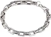 [FEATUR] Ladies Jewellery Gift,Silver Bracelets for Womens,Charm Bracelet, Ancient Style Thai Silver Bracelet Ring Buckle Bracelet Heavy Chain Domineering Men's Buddhist Scriptures Bracelet, 21.5cm