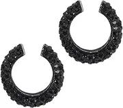 [Beavorty] 2Pcs Non Pierced C Shaped Clip Earrings for Women Stylish Rhinestone Ear Comfortable Alloy Jewelry for Weddings and Special Occasions Elegant Fashion Statement