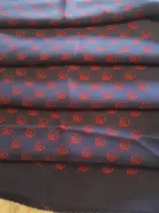 NWT GUCCI Sapphire Blue Silk 'GG Hamlet' Scarf Red GG Logo
