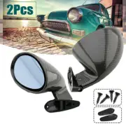Pair Car Rear View Mirror Side Mirrors F1 Style Carbon Fiber Look Universal USA (for: Daewoo)