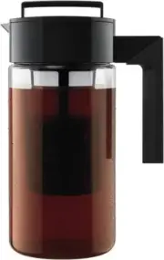 Takeya Cold Brew Coffee Maker with Black Lid Pitcher, 1 qt