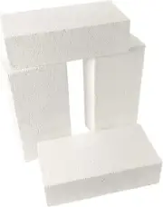 Premium Alumina Silica Fire Bricks - 4-Pack, 9" x 4.5" x 2.5" for Crafts