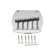 Musiclily Pro Chrome 16mm Steel 5-String Bass Bridge For Music Man MM Style Bass