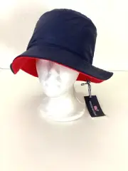 Vineyard Vines Reversible Red/Blue Fleece Bucket Hat Size M/L New with Tag